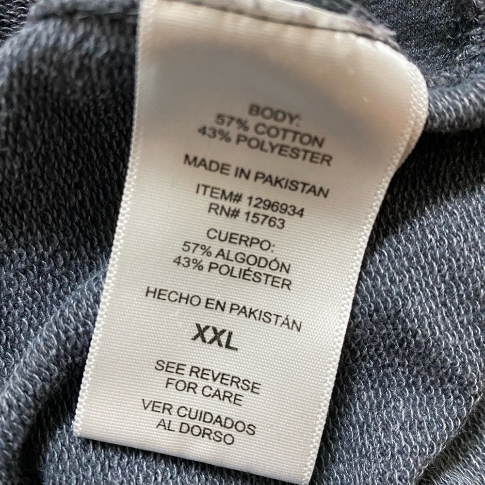 Champion Gray Cotton Blend Long Sleeve Sweatshirt Size XXL Vintage - Picture 6 of 7